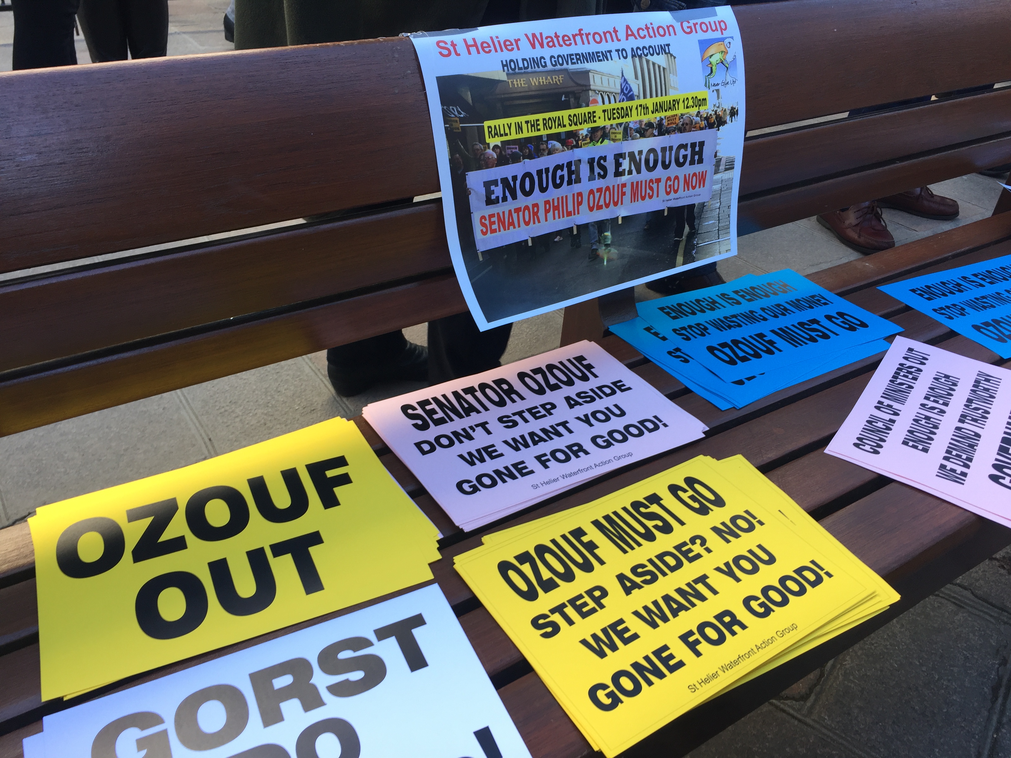 Ozouf protest placards