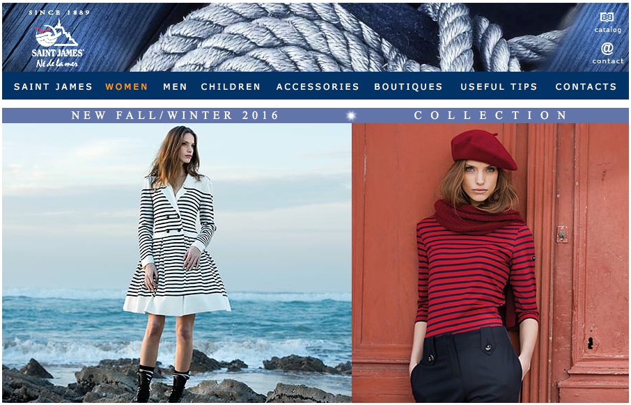 Saint James French fashion website