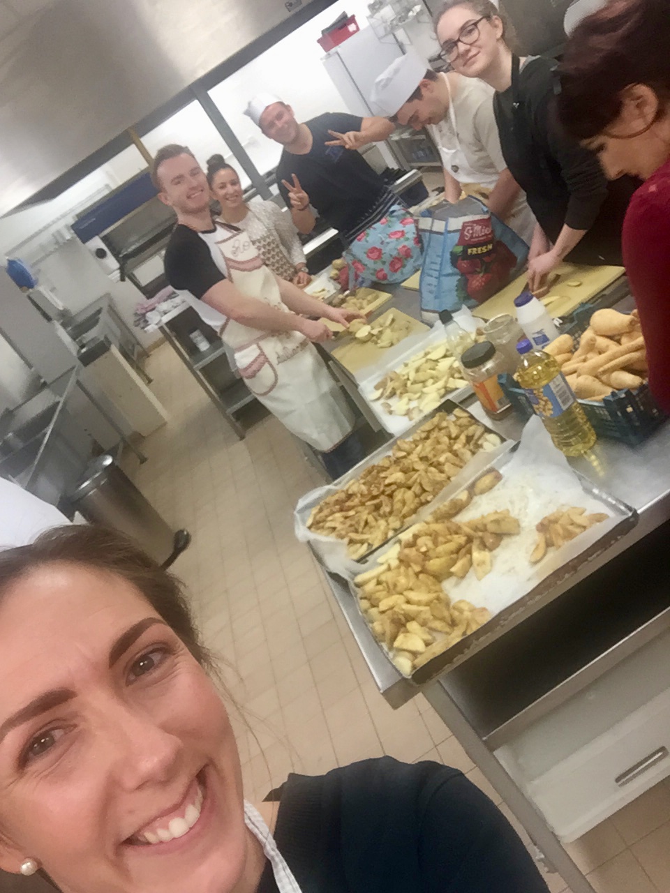 Langham Hall cooking meals for Grace Trust