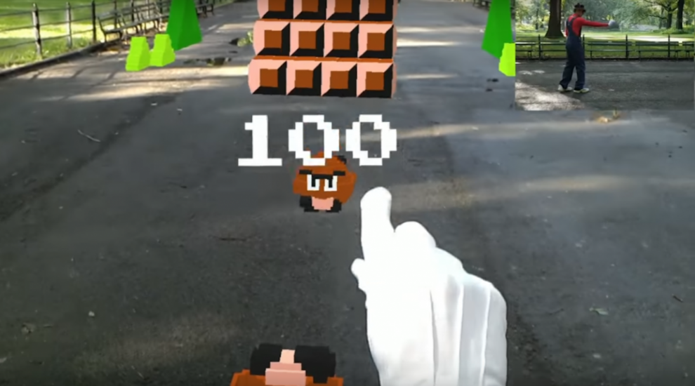 This guy created Super Mario in real life using augmented reality