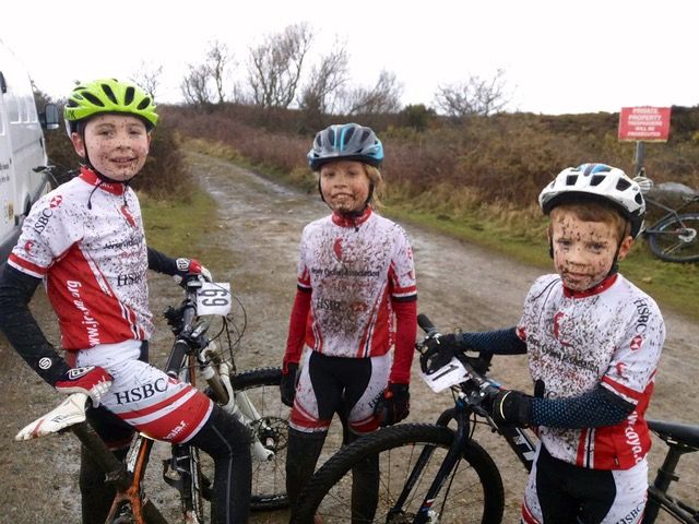 Hat trick for siblings in muddy mountain bike race