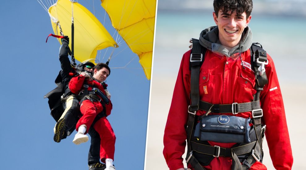 WATCH: Skydiving Isaac smashes £5k fundraising target