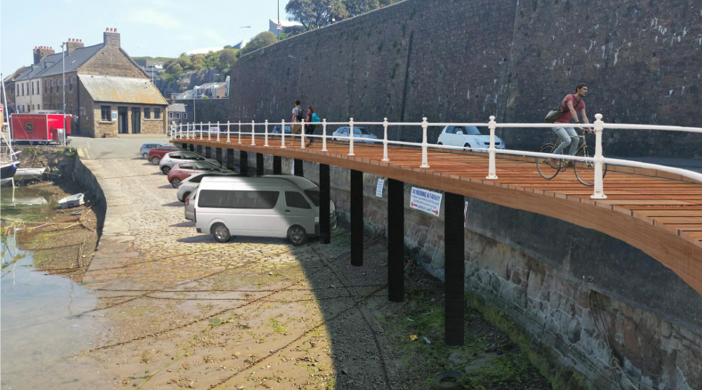 Elevated boardwalk will make harbour safer for cyclists and walkers