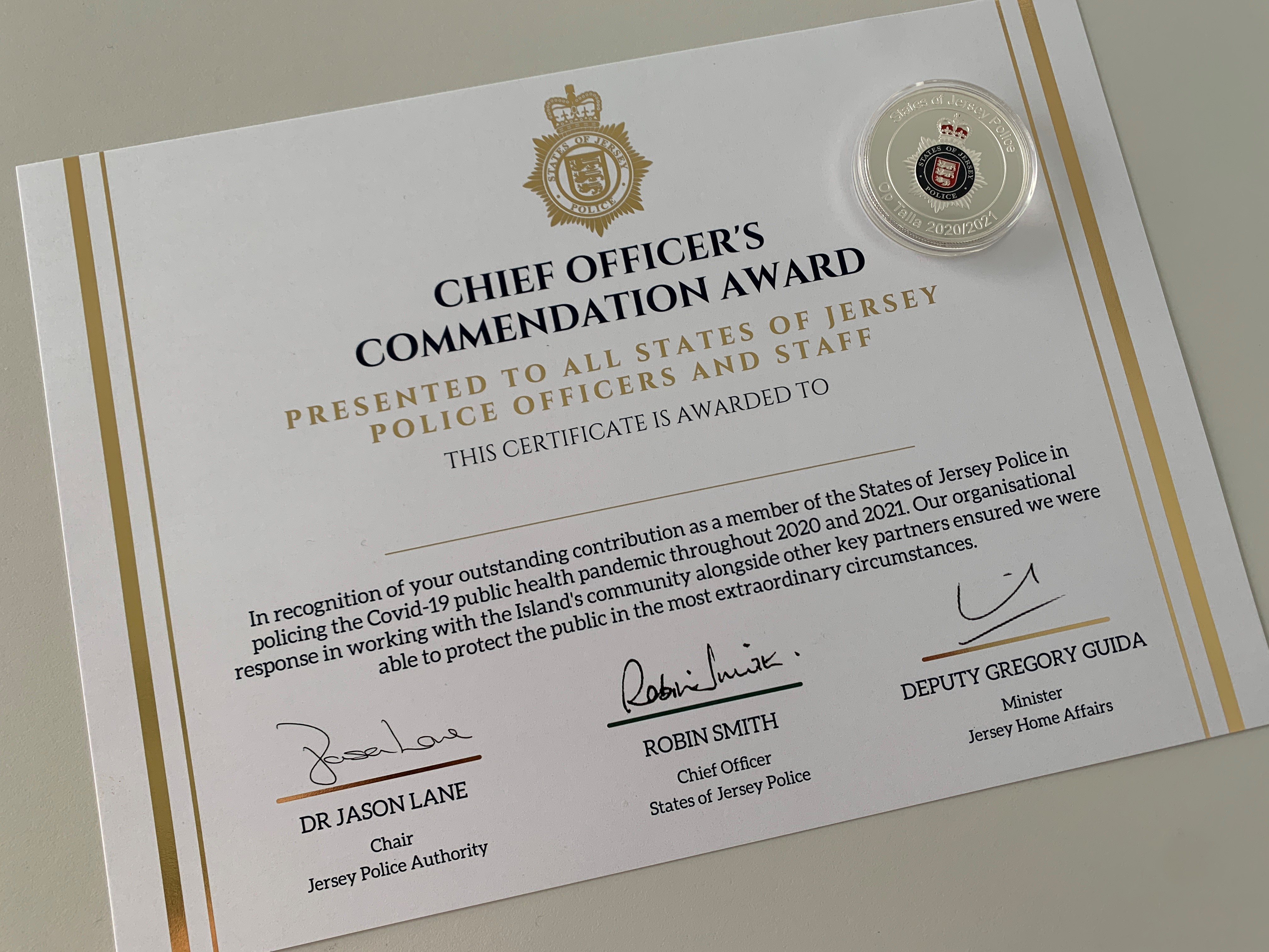 Police commendation.JPG