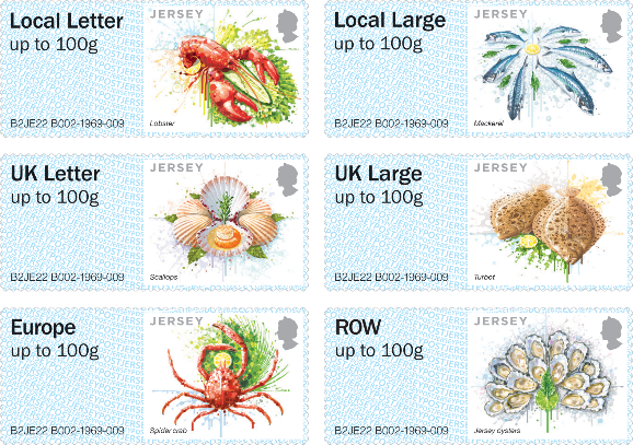 Jersey seafood stamps