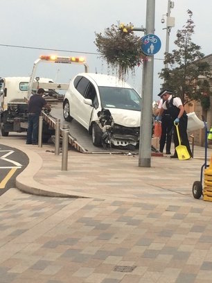Car crash in St Aubin