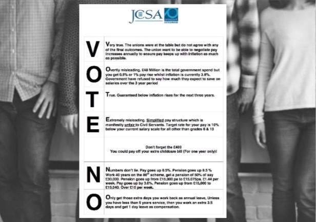 VOTE NO prospect campaign poster