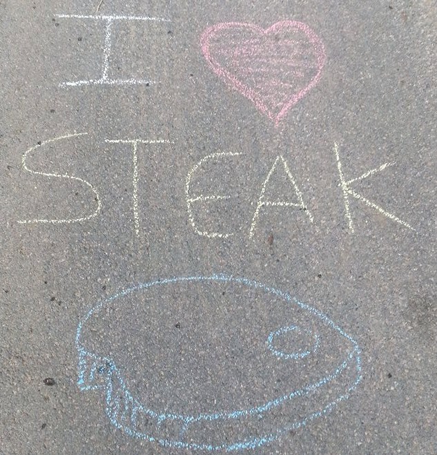 anti-vegan chalk steak vegan