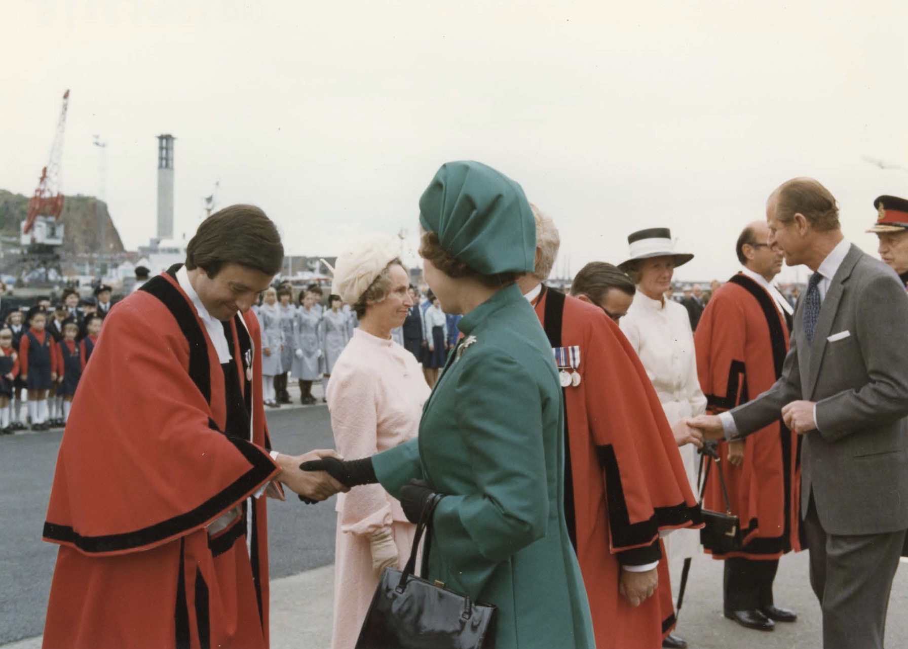 Solicitor General Philip Bailhache meets the Queen in 1978 - CREDIT: Jersey Heritage