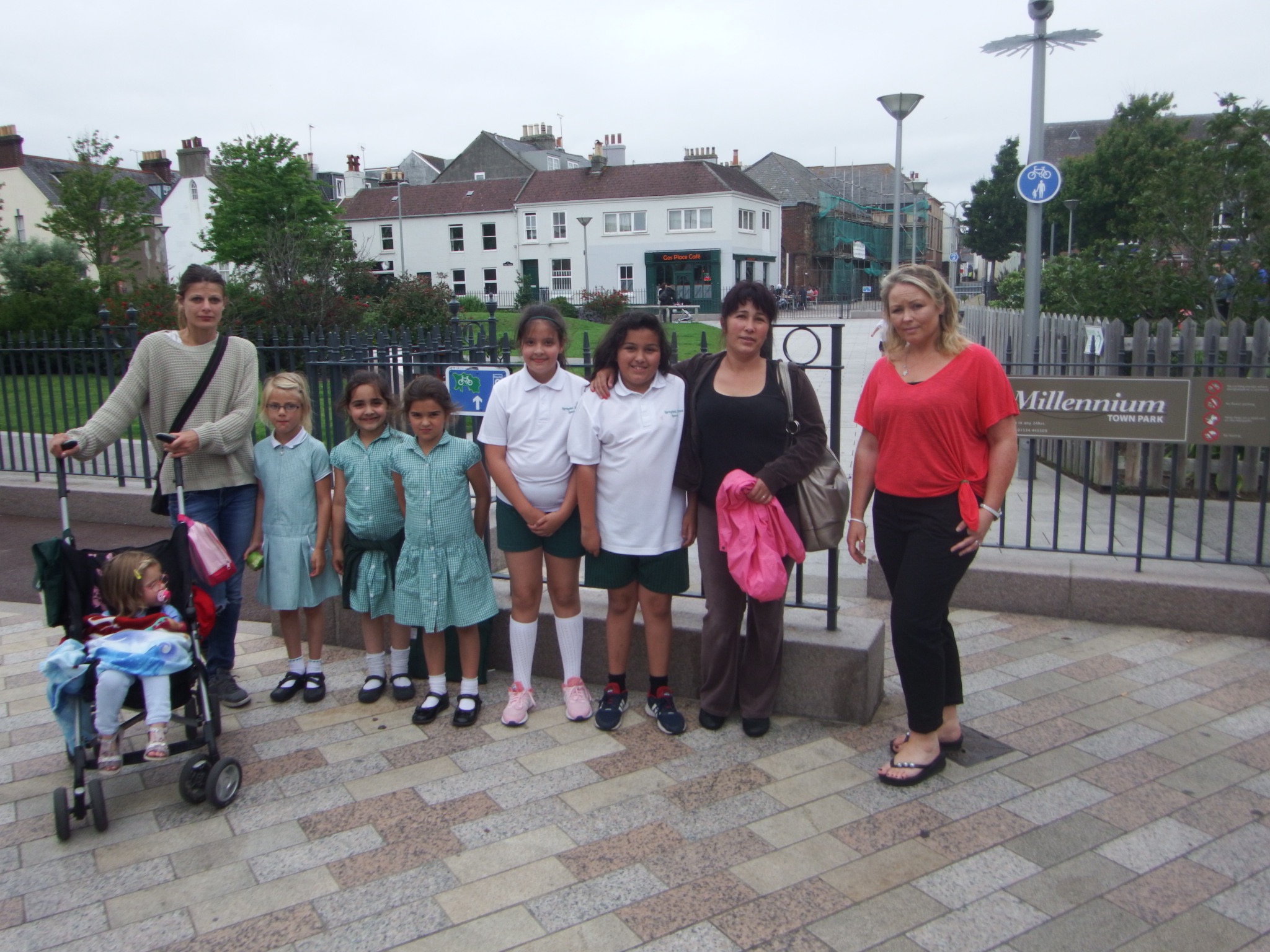 Petitioners with Nicola McAteer (far right) at the Millennium Town Park 