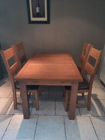 Oak Table and Chairs 
