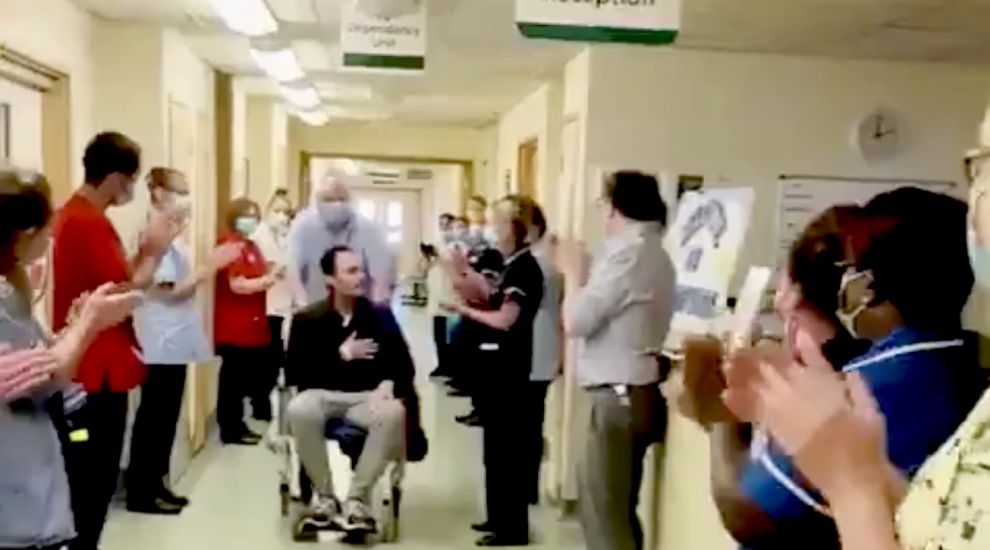 WATCH: Cheers for covid patient as he leaves hospital