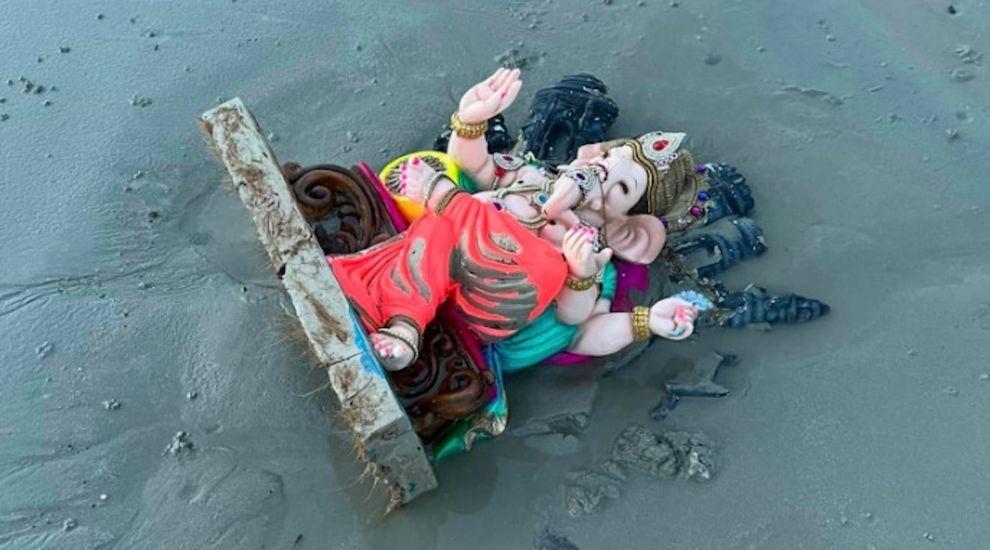 Unusual beach find believed to be linked to Hindu festival