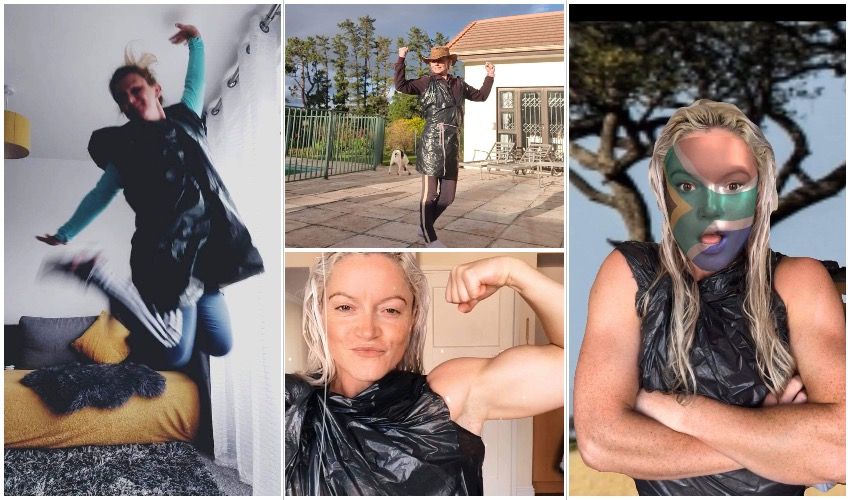 Fitness enthusiasts perform ‘bin-bag cardio’ for homeless in South Africa