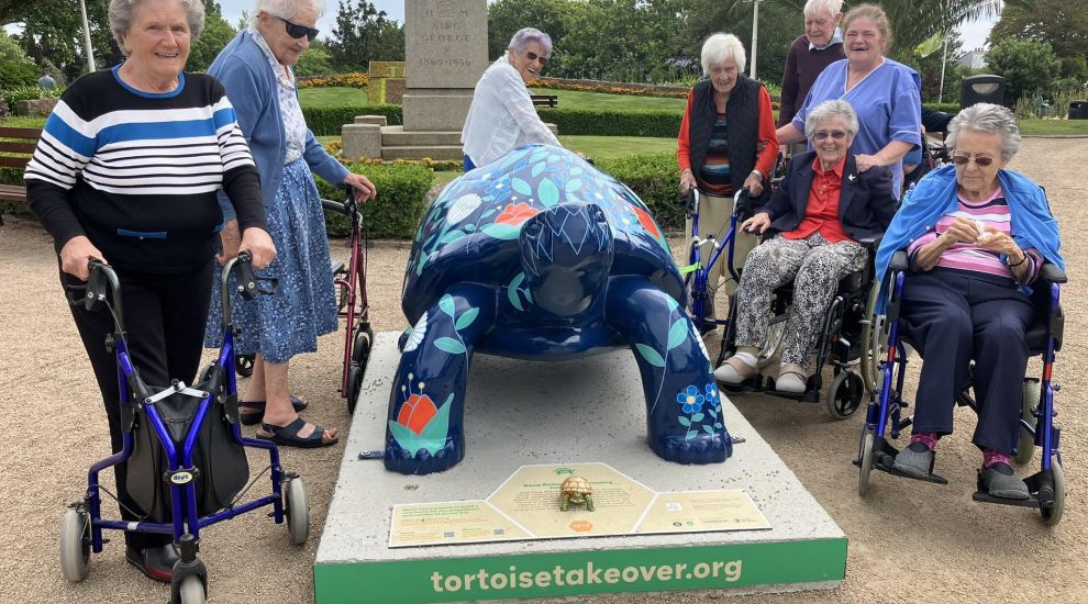 Care home residents get in on the tortoise action