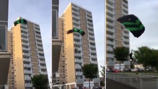 BASE jumpers locked out of high-rise roofs