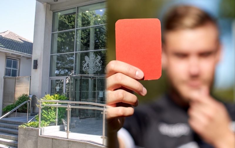 Guernsey footballer gets more than a red card for foul play