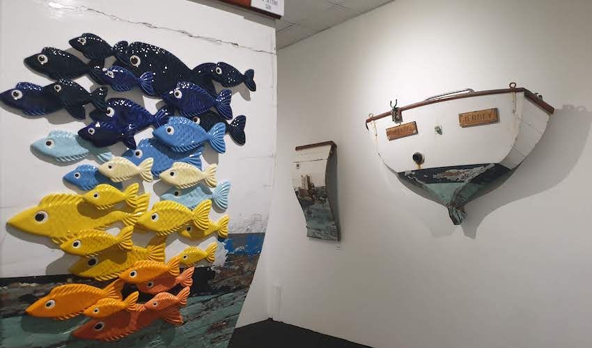 GALLERY: Boat sails into new life as canvas for ceramic creations