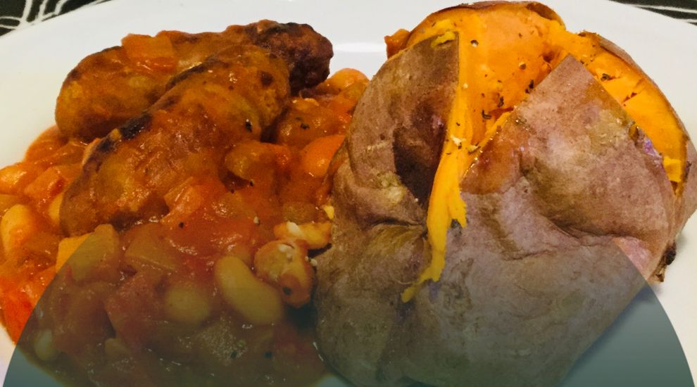 Charity Chomp: Warming sausage and bean casserole