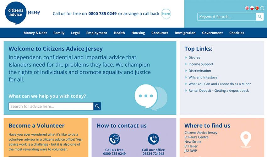 Citizens Advice Jersey launches a new website