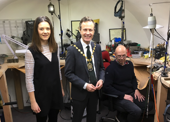 Lord Mayor of Westminster visits local jewellery designer's Mayfair store