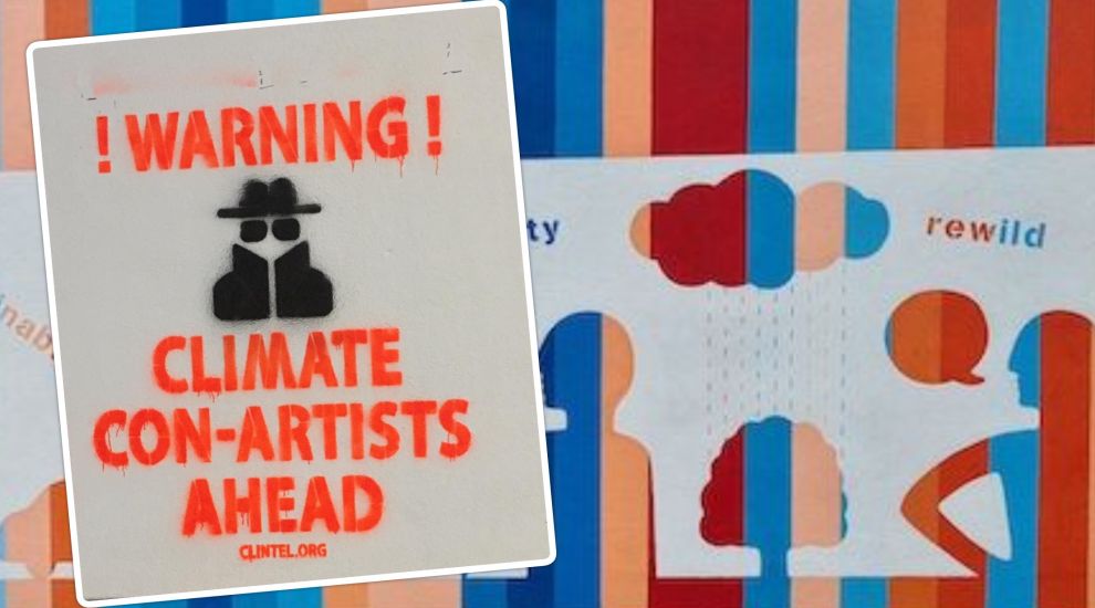 ‘Climate con’ graffiti linked to international sceptic group