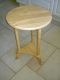 Light Pine Circular Side Table 