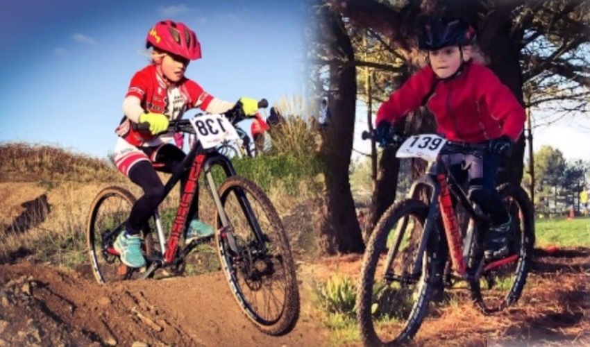 Young siblings take the lead in mountain bike race