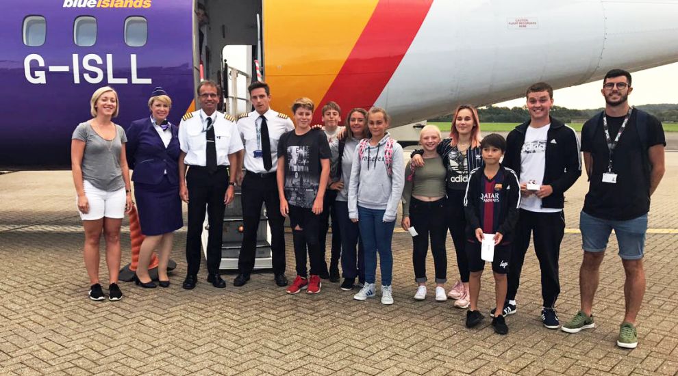 Young people from The Youth Commission experience theme park thrills thanks to Blue Islands