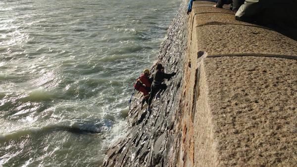 Teenagers hauled to safety after getting caught out by Spring tides