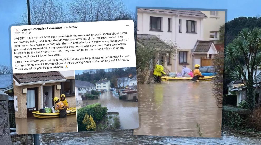 WATCH: Urgent call for hotel rooms as floods leave islanders homeless