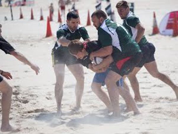 Scrum down on the sands as beach rugby comes to St Brelade