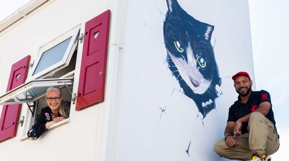 'Paws' and enjoy! Islander adds mural of her cat to her home