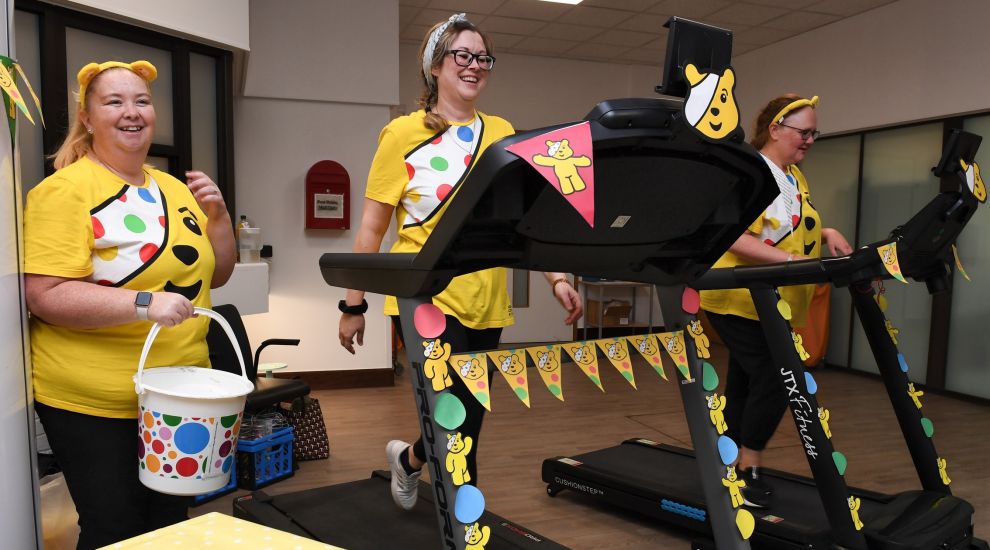 WATCH: Hospital staff hit the treadmill for Children in Need