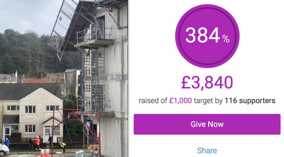 Nearly £4,000 raised after worker's scaffolding fall