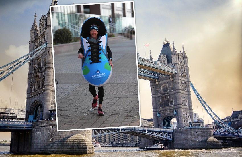 Shoe-perb performance! Sole-ful Jersey runner beats time target in London Marathon