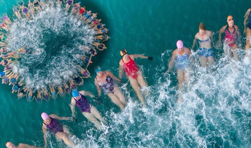 GALLERY: Swimmers make decorative splash for club's 45th anniversary