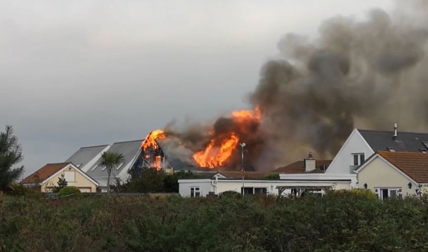 WATCH: Probe into fire that ripped through St. Brelade home