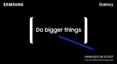 Samsung confirms live event for August 23, when the Galaxy Note 8 is expected to be revealed