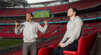 See Andros Townsend celebrate a goal at Wembley, but not how you'd expect