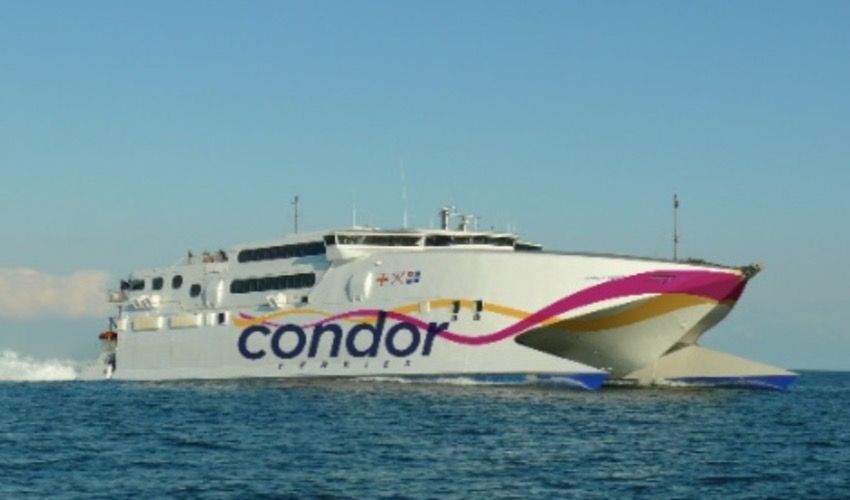 Condor ferry damaged in ramp collision