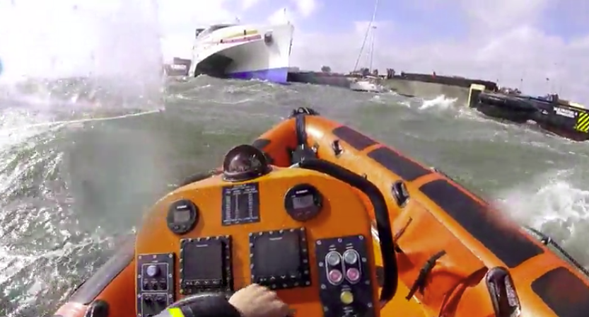 WATCH: Lifeboat rescues yacht trapped beside Liberation