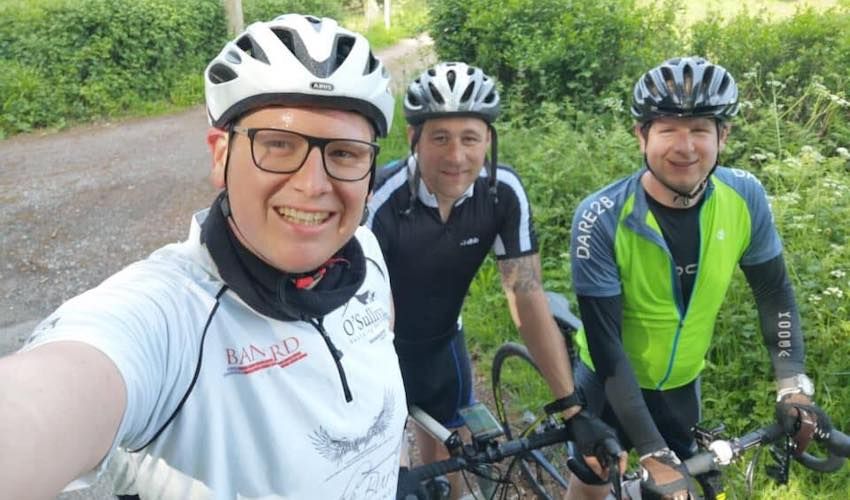 Cyclists take 'long way to Jersey' to support friend after accident