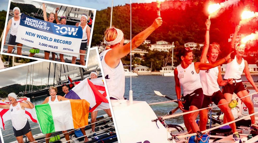 WATCH: Extra-oar-dinary! Jersey’s rowing mums smash record after 58 days at sea