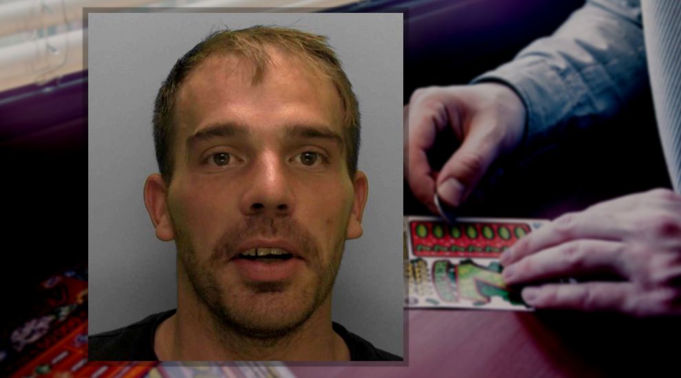Jailed for spending £10,000 of employers' cash on scratchcards