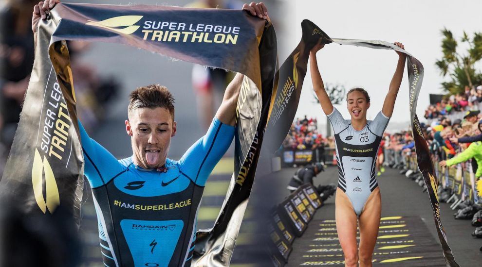 WATCH: Victoire! French finish at super-wind triathlon