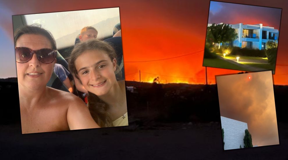 Relief! Jersey family escape holiday from hell wildfires in Rhodes