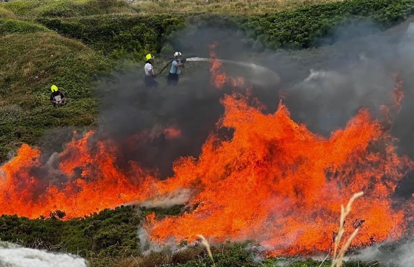 WATCH: Perfect storm for wildfire in Alderney