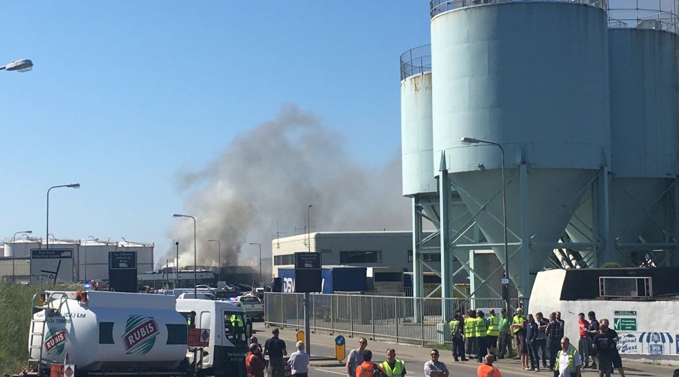 VIDEO: Workers evacuated from La Collette following blaze