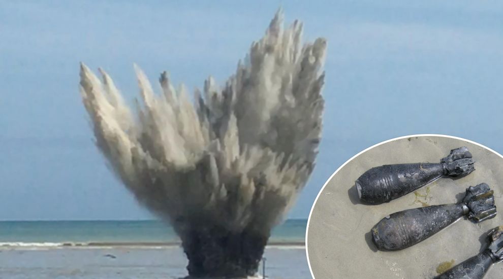 3 mortar bombs destroyed in St. Aubin's Bay